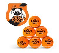 The Dog's Balls The Little Dog's Balls, Lot de 6 balles de tennis pour chien, orange et jaune, balle de tennis solide pour chien