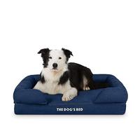 The Dog's Bed Lit orthopédique imperméable en mousse à mémoire de forme pour chien Grand denim Bleu véritable Soulage l'arthrite et la dysplasie de la hanche Housse thérapeutique et de soutien lavable