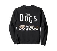 The Dogs Walk on The Road Funny Puppy Dog Lover Sweatshirt