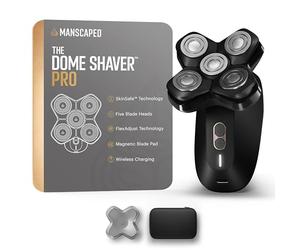 The Dome Shaver™ PRO MANSCAPED® : Rasoir pour la tête pour Homme - Cinq têtes de rasage, Technologies SkinSafe® & FlexAdjust, Étanche, Charge USB-C et sans fil, Verrou de sécurité