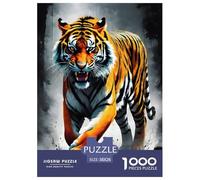 The Domineering Tigre Puzzle 1000 Pièces Adultes intéressant Puzzles 1000 Pièce Jeu De Team Building Décor À La Maison 38x26cm/1000pcs