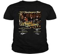 The Doobiebrothers 50Th Anniversary Tour Signatures Cute Graphic Tops Funny Pullover Men's Crewneck T-Shirt Short Sleeve Top Unisex Pure Cotton Tee Black XXL