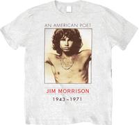 The Doors - "American Poet" T-Shirt pour homme/femme unie RO5675 (XL) (Blanc)