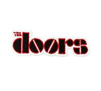 The Doors Écusson brodé thermocollant avec logo Rock Band Rouge et noir Taille : 9,4 x 3 cm