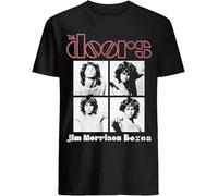 The Doors Jim Morrison T-Shirt Funny Birthday Cotton Tee Vintage Gift for Men. Black Manches Courtes(Medium)