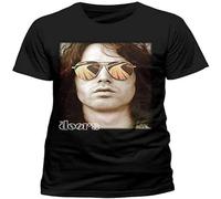 The Doors 'Jim Morrison' T-Shirt Vintage Gift for Men Women Funny Tee Black L Manches Courtes(X-Large)