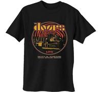 The Doors Jim Morrison Vintage Band Setup T-Shirt Unisex Vintage Men Gift Tee Black T-Shirts à Manches Courtes(Large)