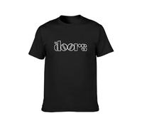 The Doors T Shirt Men Fashion Short Sleeves Tops Tee Clothing Black L