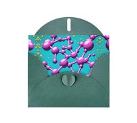 The Dopamine Link Print Lot de cartes de vœux avec intérieur vierge - Papier nacré vert foncé pour anniversaire, mariage, invitations de fête