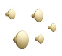 The Dots - Set de 5 patères de métal 1x L: Ø 5cm/ 1x M: Ø 3,9cm