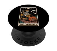 The Dozer Dad Bulldozer Truck HEO Carte de Tarot pour la fête des pères PopSockets PopGrip Adhésif