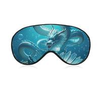 The Dragon King Masque pour les yeux pour homme et femme, respirant et réglable, masque de sommeil ultra doux, bandeau de voyage léger pour avion, sieste, sommeil nocturne
