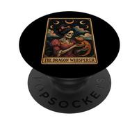 The Dragon Whisperer Carte de Tarot Motif lézard Barbu PopSockets PopGrip Adhésif