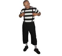 The Dragons Den Costume d'Halloween Pugsley Adams noir et blanc pour homme [S-M]
