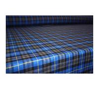 The Dragons Den Nappe rectangulaire en polyviscose tartan traditionnel 145 x 200 cm Burns Night Christmas Hogmanay Décoration de la maison [Bleu chasse]
