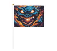 The Dragon's Roar Petits drapeaux sur bâtons - Durable 14 x 21 cm Mini drapeaux pour cour, jardin et décoration extérieure, lot de 6 et 12