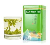 Thé Dragonwell Longjing (Ming Qian), feuilles de thé vert frais du Puits du Dragon, cueillies avant Qingming, vente directe du producteur, 125g