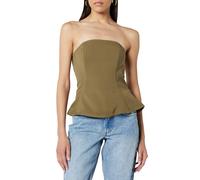 The Drop Alejandra Strapless Corset Top Haut Court, Capers Olive, XXS