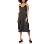 The Drop Ana Robe midi soyeuse à col V À enfiler pour femme, Noir, S