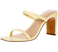 The Drop Avery Sandales À Talons Hauts et Bout Carré, Heeled Sandal Femme, Jaune, 40 EU