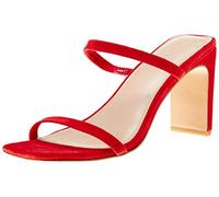 The Drop Avery Square Toe Two Strap High Heeled Sandal pour Femme, Grain de café
