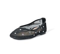 The Drop Ballerine Pepper avec Nœud, Maille Noire/Strass, 38