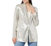 The Drop Blazer Long Blake pour Femme, Paillettes Argentées, M