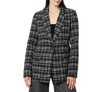 The Drop Blazer Long Blake pour Femme, Tissu Bouclé Noir, XL