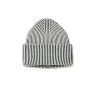 The Drop Bonnet Côtelé pour Femme, Bicolore, Bliss, Gris, Taille Unique