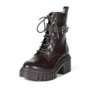 The Drop Bottes de Combat Koi À Lacets et Semelles Compensées Hautes, Chocolat, 39 EU