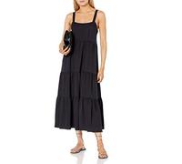 The Drop Britt Robe longue évasée à volants pour Femme, Noir, XXL Grande taille
