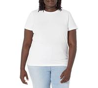 The Drop Courtney T-shirt en Jersey à Col Ras-du-cou et Manches Courtes, Blanc, L