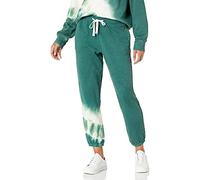 The Drop Dina Pantalon de Survêtement en Polaire, Ourlet Élastique pour Femme, Vert Foncé, L