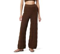 The Drop Diza Pantalon en Crochet Évasé à Enfiler pour Femme, Café, Taille 4XL Grande Taille