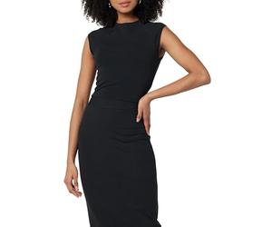 The Drop Eloisa Cap Sleeve Crop Top Haut Court, Noir, M