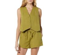 The Drop Esma Linen Vest Gilets, Huile d'olive, L
