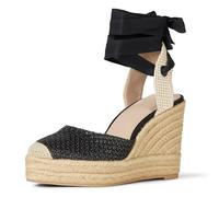 The Drop Espadrilles compensées Zuki pour Femme, Noir, 37.5