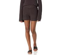 The Drop Faith Short côtelé à enfiler style survêtement pour Femme, Chocolat, XXL Grande taille