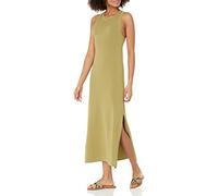 The Drop Gabriela Robe longue à col ras-du-cou, coupe en A, fente latérale pour Femme, XX-Large, Huile d'olive