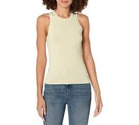 The Drop Gina Débardeur marcel sans manches, coupe cintrée, encolure haute pour Femme, Jaune Pâle, 3XL Grande taille