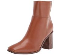 The Drop Ibita Bottines pour Femme, à Talons Hauts, avec Fermeture Éclair sur le Côté, Cognac, Pointure 38,5