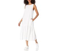 The Drop Ilana Robe Longue en Popeline, Coupe Ample Sans Manches, Ourlet Large pour Femme, 4X Grande taille, Blanc