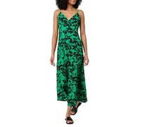 The Drop Isa V-Neck Maxi Dress Robe Longue, Imprimé Feuillage Vert, M