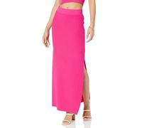 The Drop Jupe en Maille Côtelée pour Femme, Tyler, Rose Vif, Taille XL