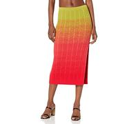 The Drop Jupe midi Lola Ombre pour femme, rouge ombré, taille XXS