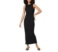 The Drop Lena High Neck Textured Midi Dress Robes, Noir, S