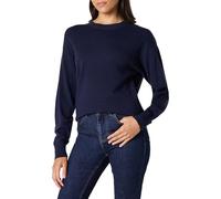 The Drop Lulu Essential Pull à col Rond pour Femme, Bleu Marine, M