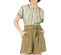 The Drop Lydia T-shirt ample en jersey à manches courtes et épaules tombantes pour Femme, M, Olive
