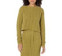 The Drop Makayla Pull Court en Crochet avec Épaules Tombantes, Huile d'olive, 4XL Grande Taille