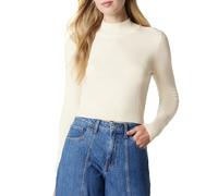 The Drop Maura Pull pour Femme, Manches Longues, Col Montant, Blanc Whisper, Taille M